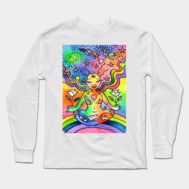 Rainbow Meditation Long Sleeve T-Shirt by The Pistils